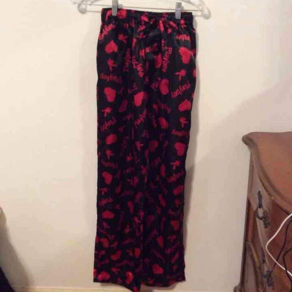 Men's Red & Black Playboy Pajama Pants